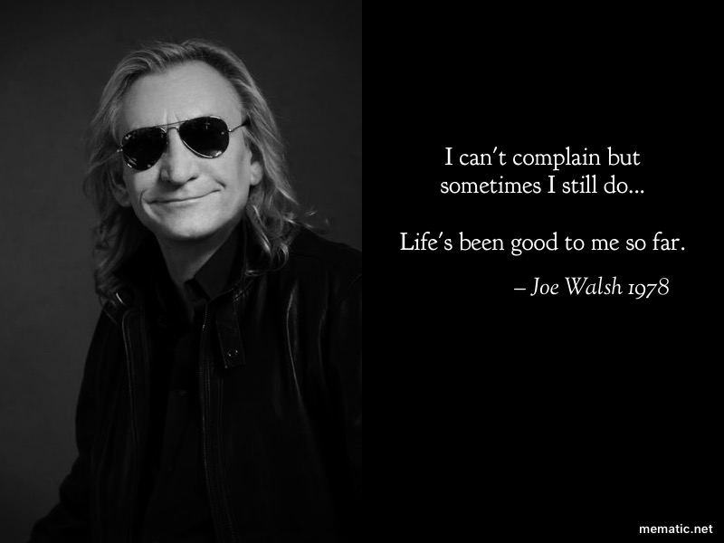 A Closer Look at Joe Walsh