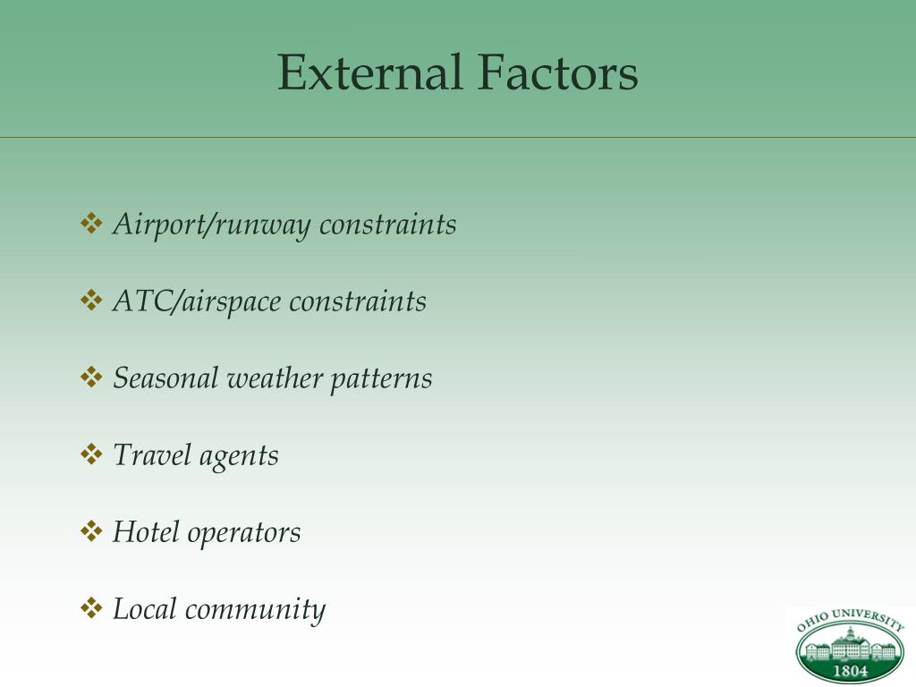 External Factors Influencing the Departure